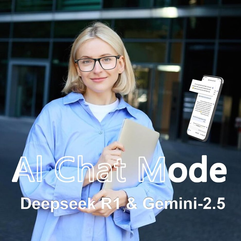 AI Smart Glasses,AI Chat Deepseek R1 and Gemini-2.5 with 164 Translations Supported,Bluetooth Glasses for Men Women,Music Playback & Hands-Free Calling,Physical Color Changing Lens,IP67 Waterproof - Image 4
