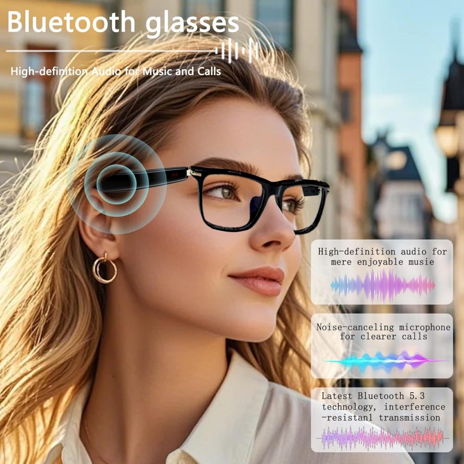 AI Smart Glasses,AI Chat Deepseek R1 and Gemini-2.5 with 164 Translations Supported,Bluetooth Glasses for Men Women,Music Playback & Hands-Free Calling,Physical Color Changing Lens,IP67 Waterproof - Image 5