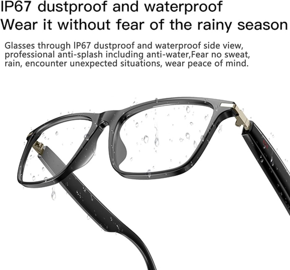 AI Smart Glasses,AI Chat Deepseek R1 and Gemini-2.5 with 164 Translations Supported,Bluetooth Glasses for Men Women,Music Playback & Hands-Free Calling,Physical Color Changing Lens,IP67 Waterproof - Image 6