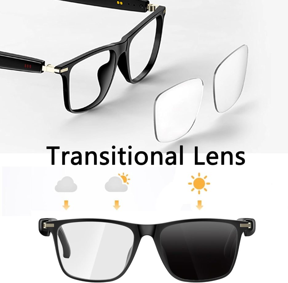 AI Smart Glasses,AI Chat Deepseek R1 and Gemini-2.5 with 164 Translations Supported,Bluetooth Glasses for Men Women,Music Playback & Hands-Free Calling,Physical Color Changing Lens,IP67 Waterproof - Image 8