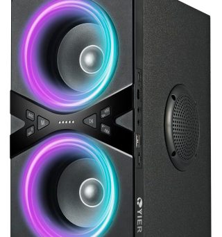 Bluetooth Speakers, Wireless TWS Portable Speaker with Lights,100dB Loud Subwoofer 80w(Peak) Stereo Sound, Bassup Technology, Long Playtime for Outdoor Party