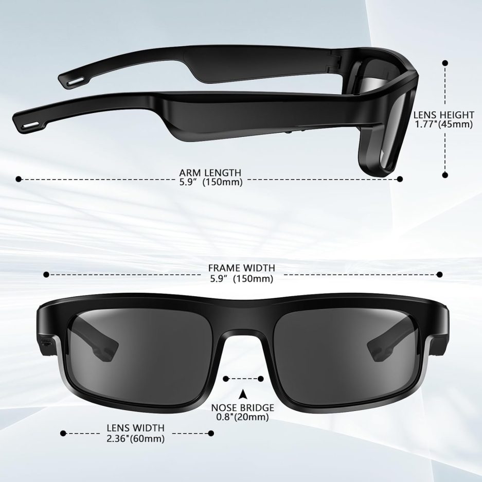 Smart Glasses, Polarized Bluetooth Sunglasses with Speaker, Voice Assistant, Open Ear, UV Protection Outdoor Audio Glass - Image 6